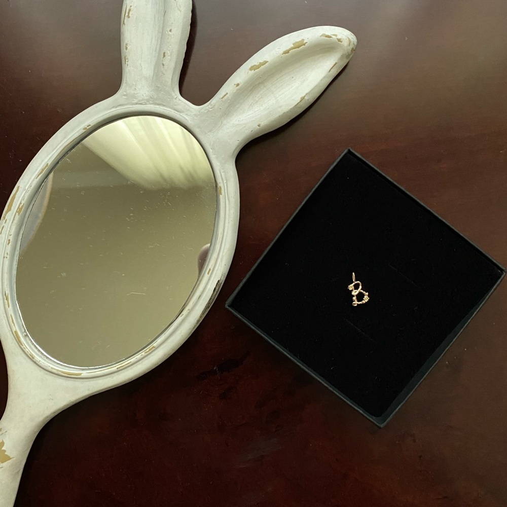 NWT • catbird floral alphabet charm • b